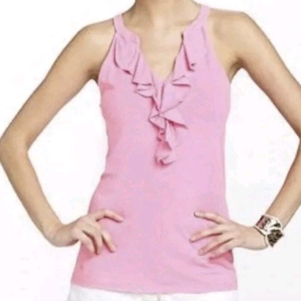 Lilly Pulitzer Pinkish purple  Ruffle Shay Tank Top Med ( RUNS SMALL ) 33" Bust